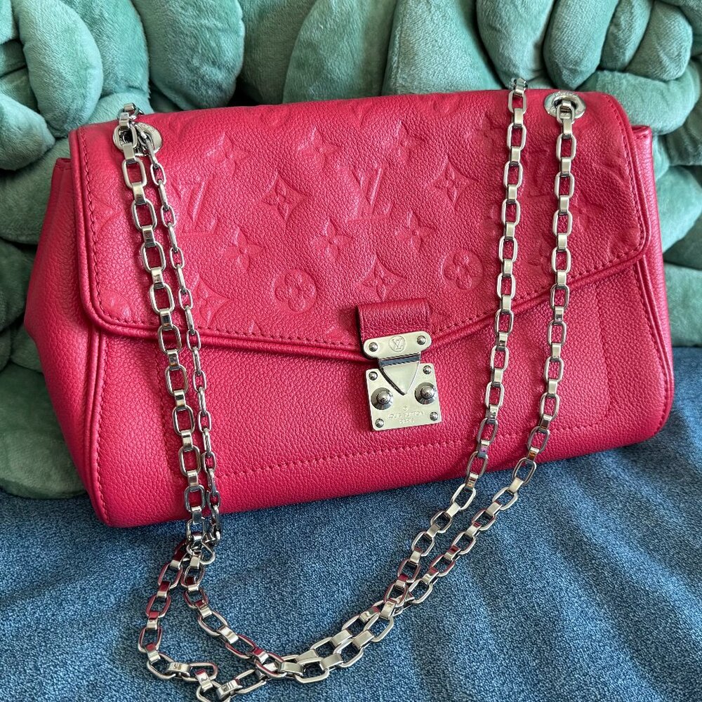Beautiful Red Louis Vuitton Monogram Empreinte Saint Germain MM Like New!